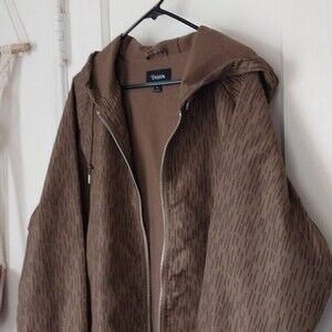 Brixton Jacket Windbeaker Brown Men's Zip Up Large
